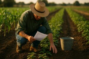 Ekolojik Tarım Örnekleri, tarlasını bilimsel yöntemlere uyarak eken bir çiftçi