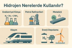 Hidrojen Nerelerde Kullanılır, hidrojenin kullanım alanları, hidrojenin sektörlerde ki kullanım alanları