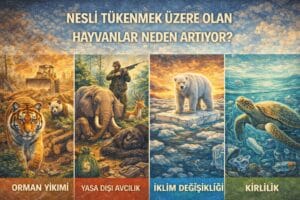Nesli Tükenmek Üzere Olan Hayvanlar Neden Artıyor?, nesli tükenme tehlikesi yaşayan hayvan sayısının hızla artmasının birçok nedeni bulunmaktadır