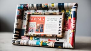 evde yapılabilecek geri dönüşüm fikirleri, Eski Dergilerden Dekoratif Çerçeve Yapımı